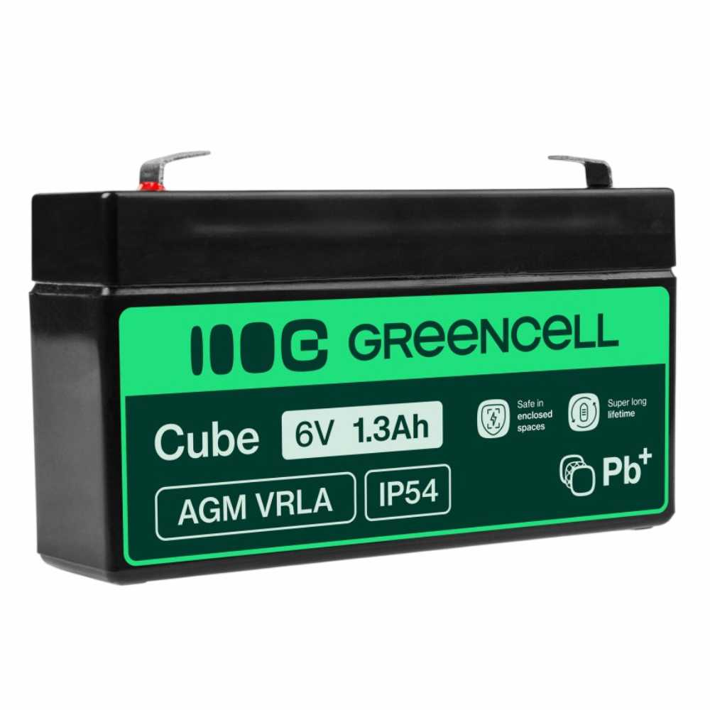 Bateria Chumbo Gel Agm 6V 1.3A Green Cell - Tauu.pt