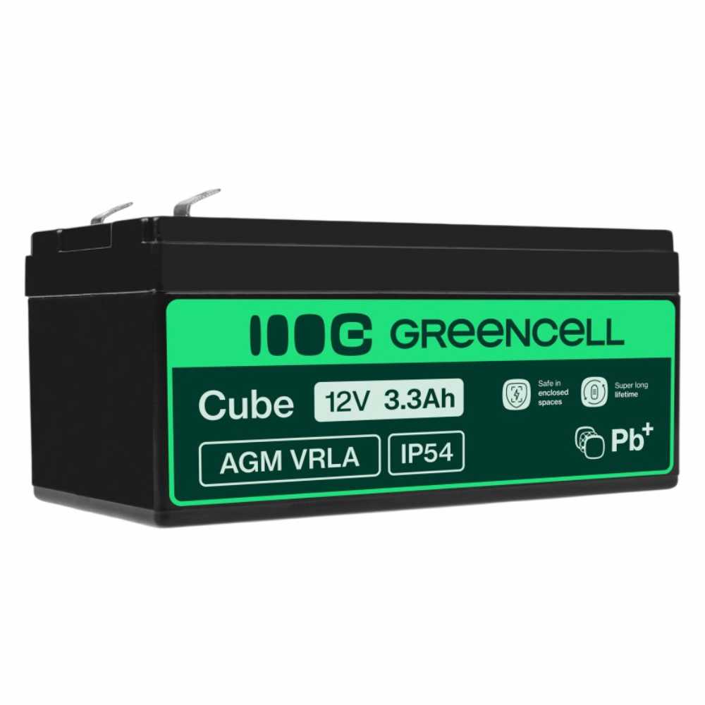 Bateria Chumbo Gel Agm 12V 3.3A Green Cell - Tauu.pt