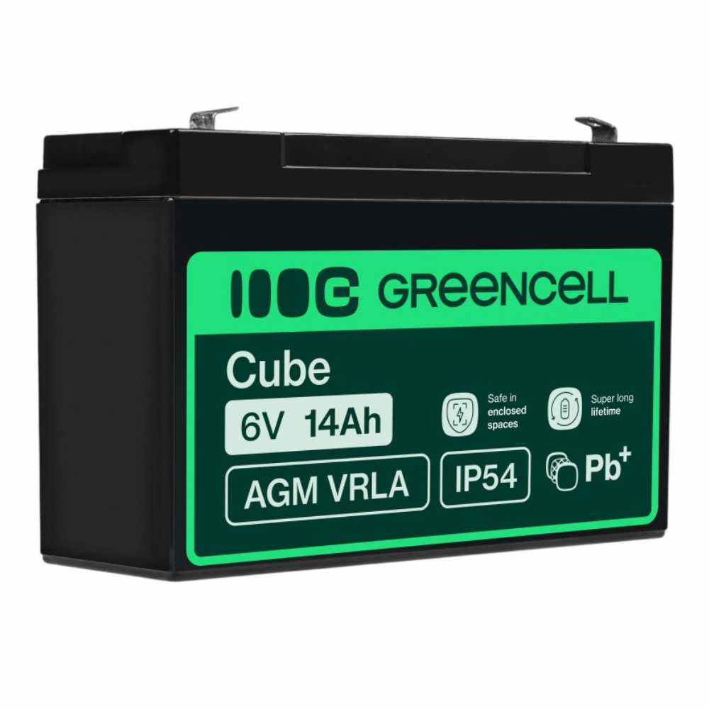 Bateria Chumbo Gel Agm 6V 14A Green Cell - Tauu,pt