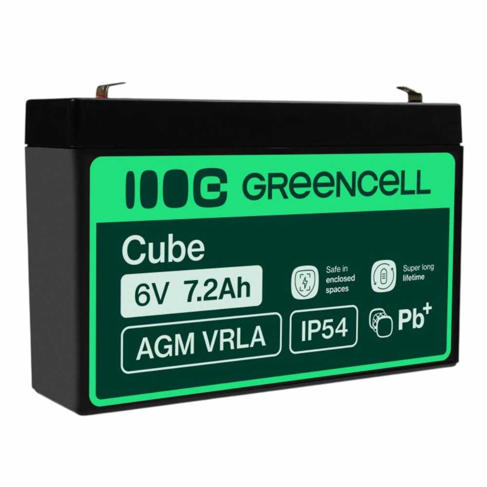 Bateria Chumbo Gel Agm 6V 7,2A Green Cell - Tauu,pt