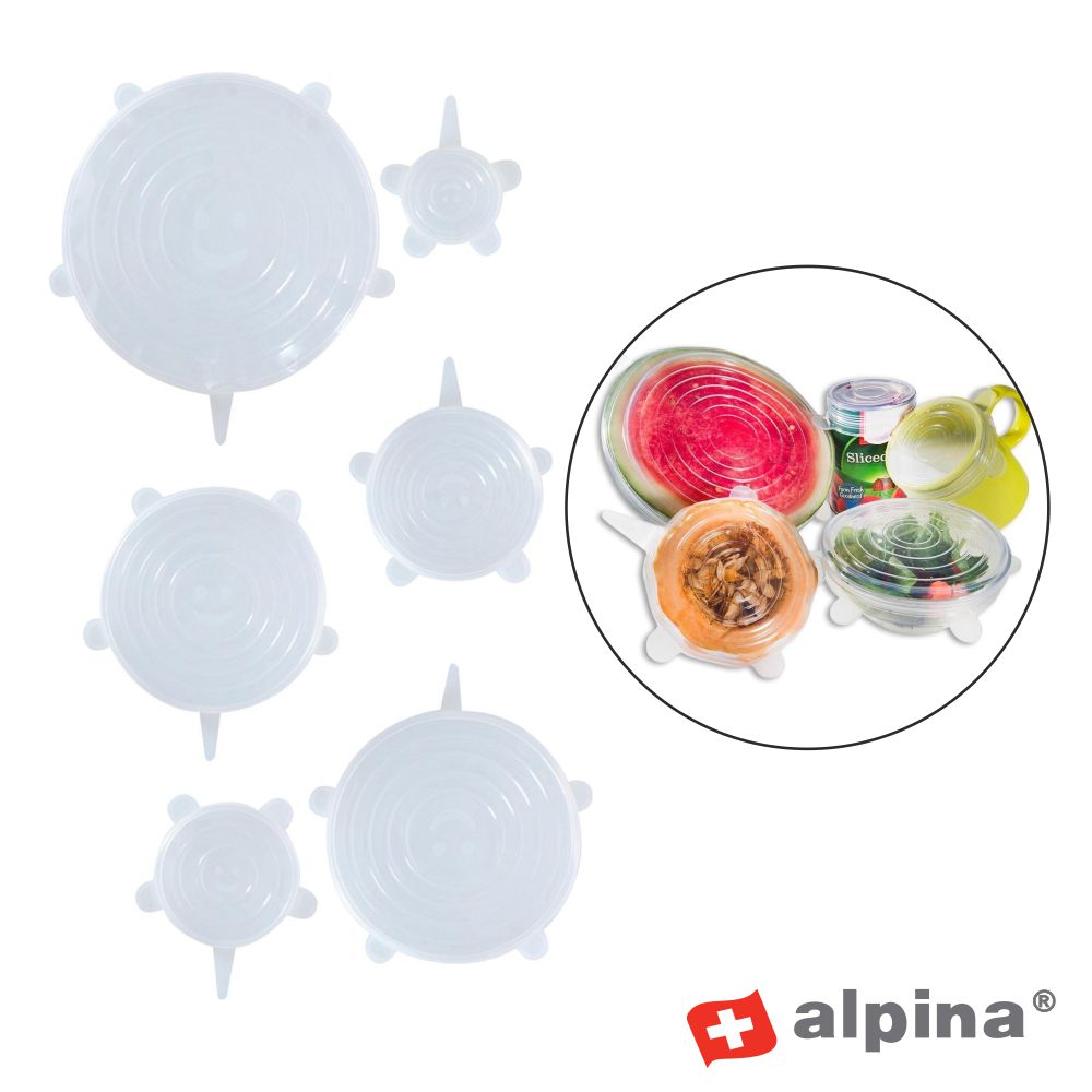 Conjunto 6 Tampas De Silicone Alpina - Tauu,pt