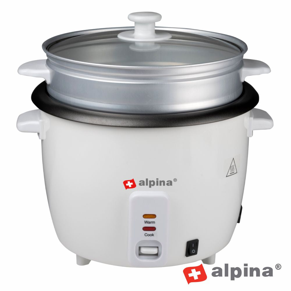 Panela Elétrica P/ Arroz 1.8L 700W Branco Alpina - Tauu.pt