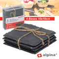 Conjunto 4 Bases Ardósia 10X10Cm Alpina - Tauu,pt