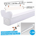 Armadura 1,2M P/ 2 Lâmpadas Tubular T8 - Tauu,pt