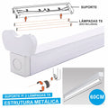 Armadura 60Cm P/ 2 Lâmpadas Tubulares T8 G13 - Tauu,pt