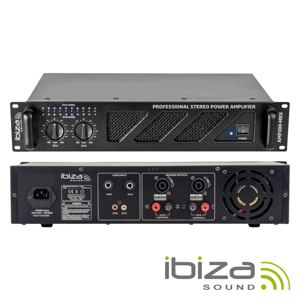 Amplificador Áudio 19" 2X240W Ibiza - Tauu,pt