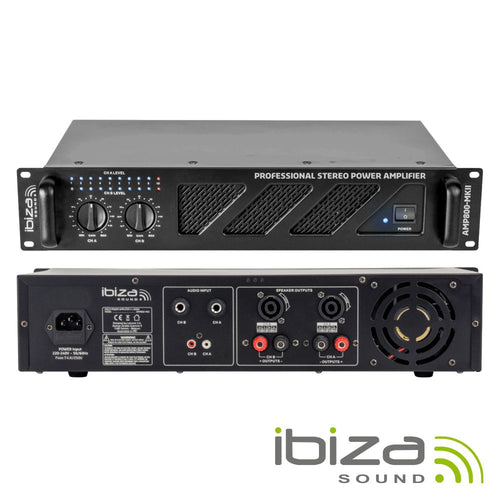 Amplificador Áudio 19" 2X600W Ibiza - Tauu.pt