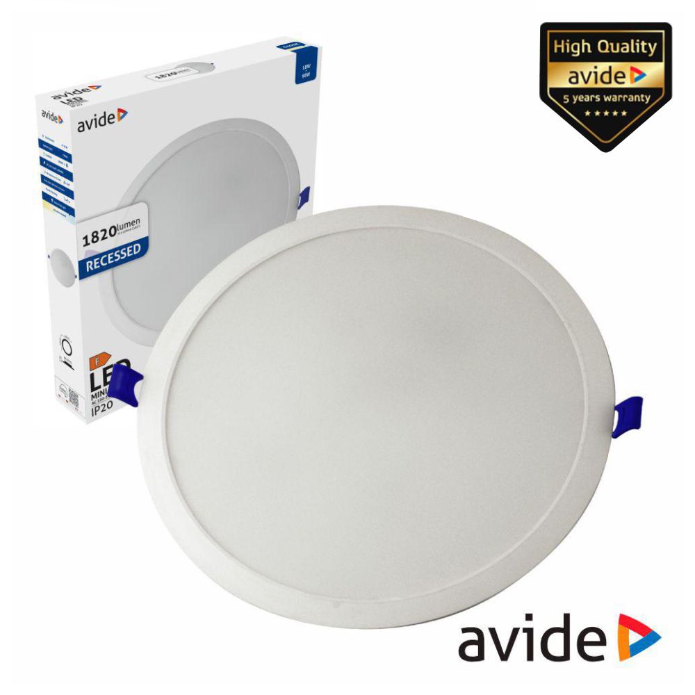 Painel Leds Redondo 18W 220Mm 6400K 1820Lm Avide - Tauu,pt