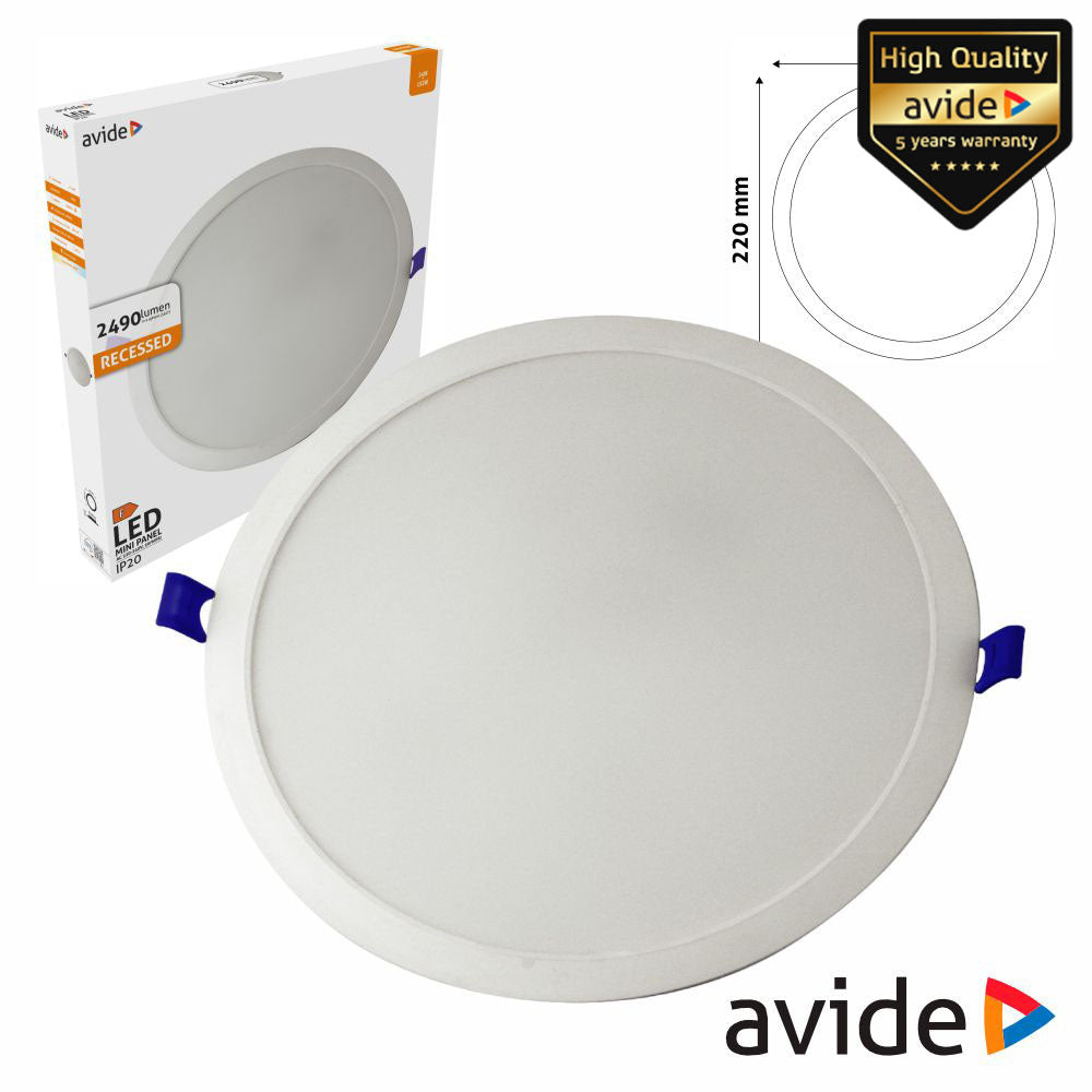 Painel Leds Redondo 24W 295Mm 4000K 2490Lm Avide - Tauu,pt