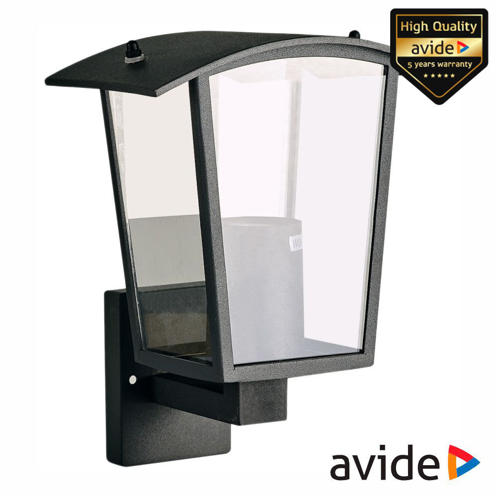 Candeeiro Parede 1Xe27 Preto Ip44 Avide - Tauu.pt