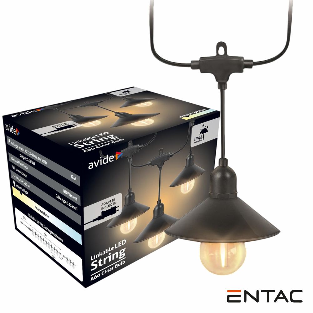 Corrente De Iluminação C/ 10 Lâmpadas 3000K 3+5M Entac - Tauu,pt