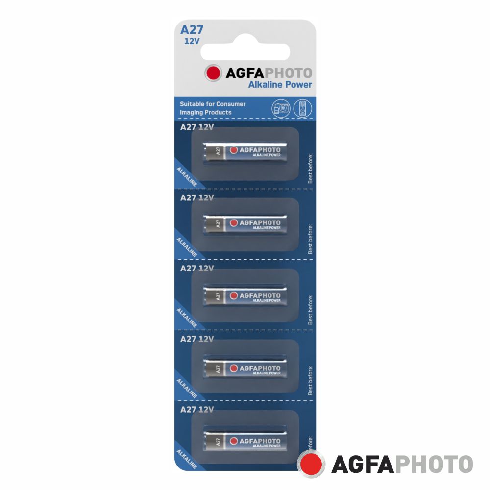 Pilha Alcalina Lr27A/A27 12V 5X Blister Power Agfaphoto - Tauu,pt