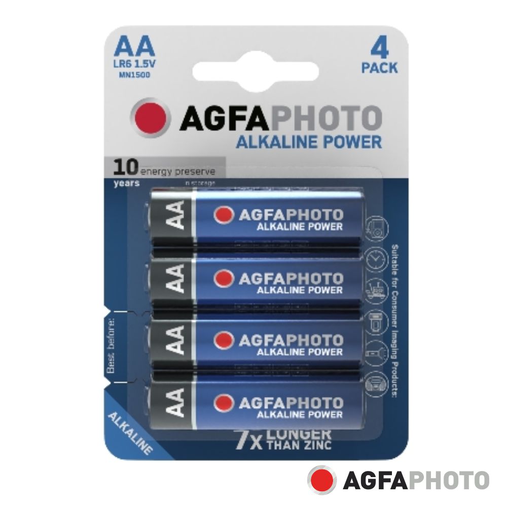 Pilha Alcalina Lr6/Aa 1,5V 4X Blister Power Agfaphoto - Tauu,pt