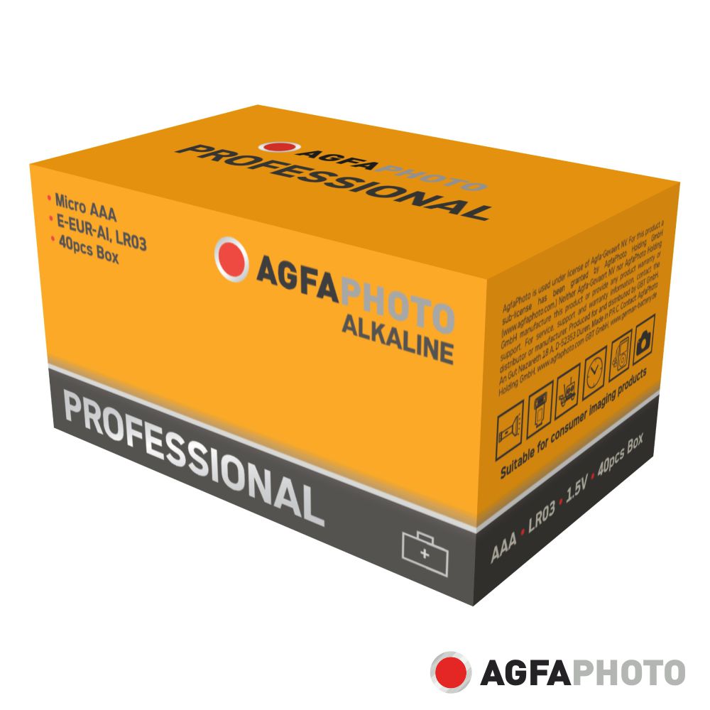 Pilha Alcalina Aaa 1,5V 40X Industrial Agfaphoto - Tauu,pt