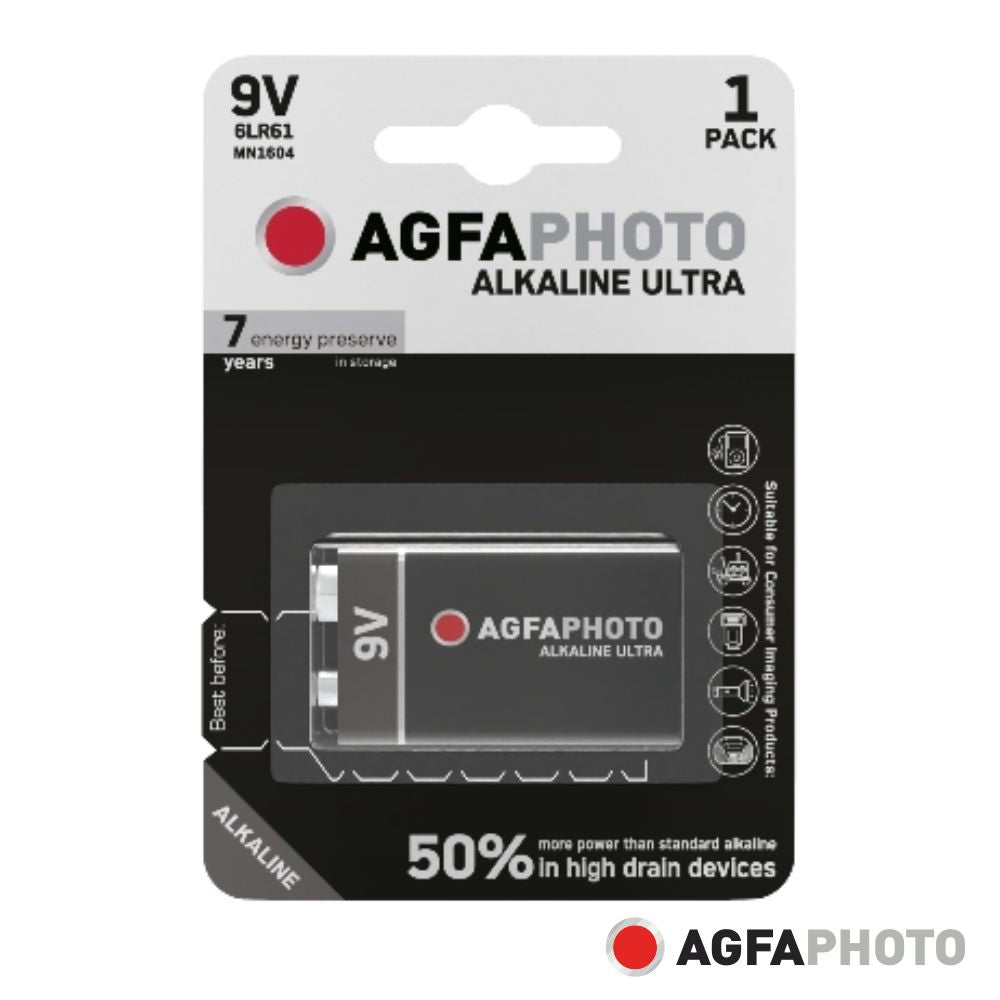Pilha Alcalina 6Lr61/9V 9V 1X Blister Ultra Agfaphoto - Tauu,pt