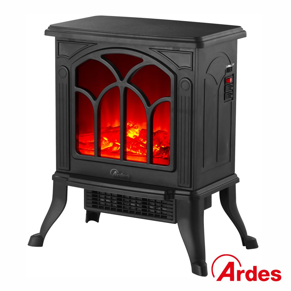 Lareira Elétrica 1500W C/ Efeito Fogo Termostato Ardes - Tauu.pt