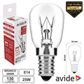 Lâmpada E14 25W 230V 300ºc P/ Fornos Avide - Tauu.pt
