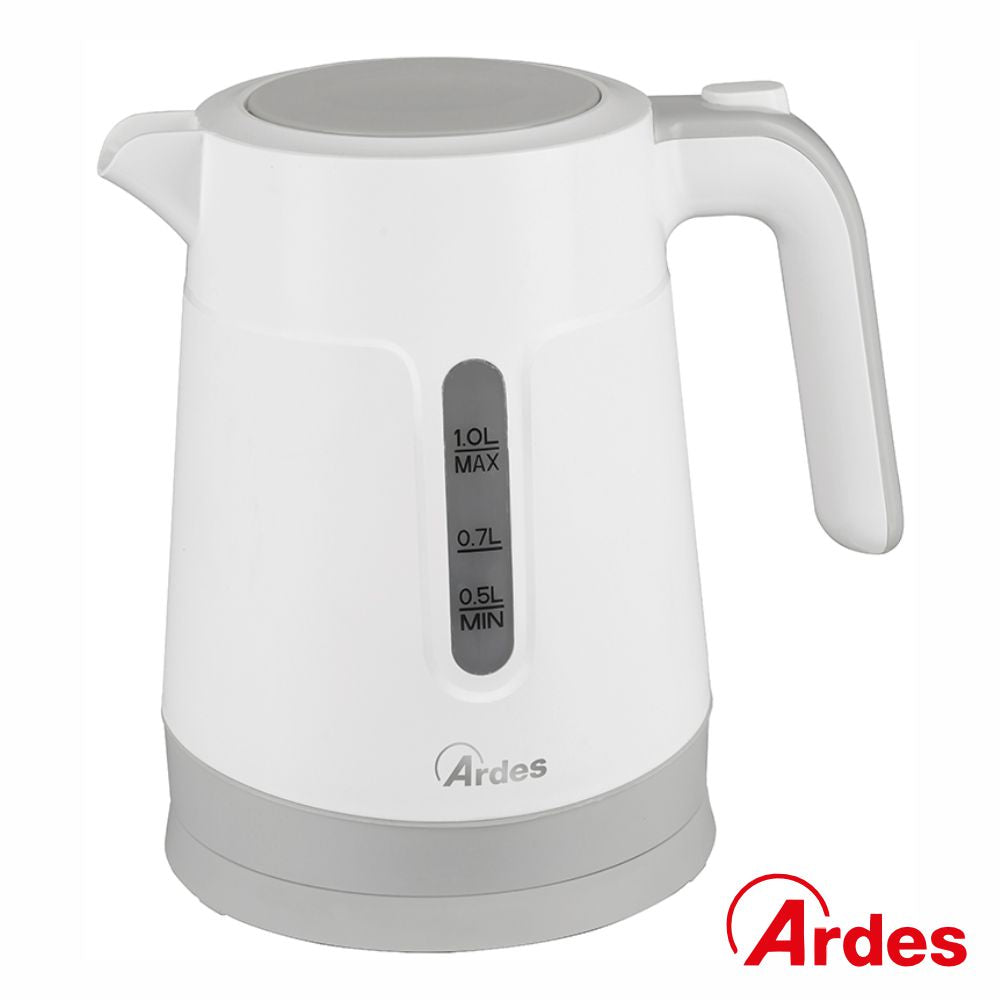 Fervedor De Água Elétrico Branco 2200W 1L Ardes - Tauu.pt