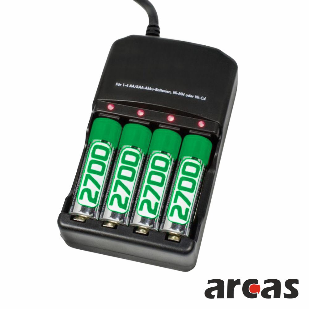 Carregador Universal Aa/Aaa C/ 4 Pilhas Aa 2700Mah - Tauu,pt