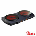 Placa De Vitrocerâmica Dupla Infravermelhos 2500W Ardes - Tauu.pt