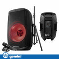 Coluna Amplificada 15" 2000W Usb/Sd/Aux/Bt/Tws Gemini - Tauu.pt
