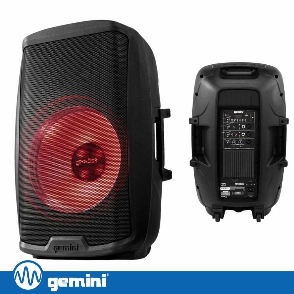 Coluna Amplificada 15" 2000W Usb/Sd/Aux/Bt/Tws Gemini - Tauu.pt