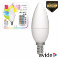Lâmpada E14 Dimável 4.9W Led Globo Rgb+W 2700K 470Lm Avide - Tauu.pt