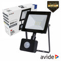 Foco Led 10W 230V C/ Sensor 6400K 800Lm Preto Ip44 Avide - Tauu.pt