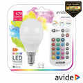 Lâmpada E14 Dimável 4,9W Led Miniglobo Rgbw Ir 470Lm Avide - Tauu,pt
