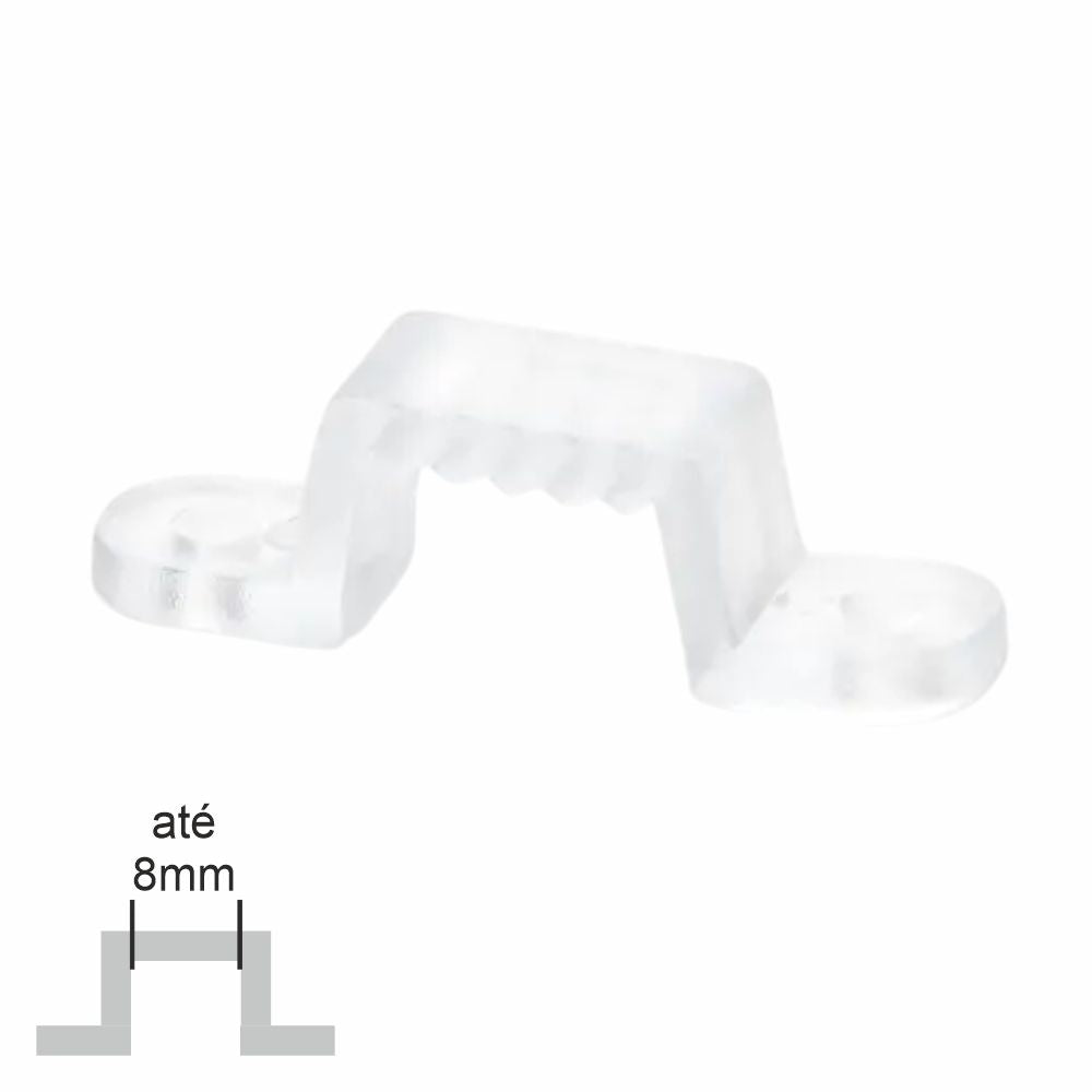 Suporte Plástico P/ Fita Leds 8Mm - Tauu.pt
