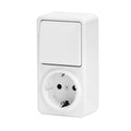 Tomada Elétrica 1X Schuko C/ Comutador Superfície - Tauu,pt