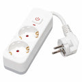 Ficha Elétrica Adaptadora 2X Schuko C/ Interruptor - Tauu,pt