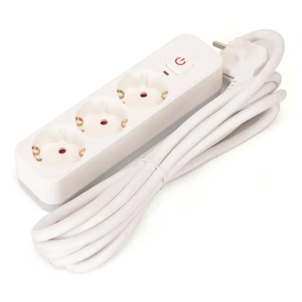 Extensão Elétrica 3X Schuko C/ Interruptor 3M 3G1,5 - Tauu,pt