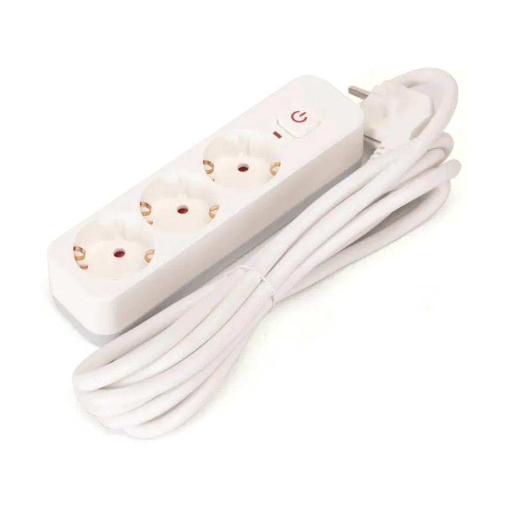 Extensão Elétrica 3X Schuko C/ Interruptor 5M 3G1,5 - Tauu,pt