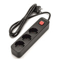 Extensão Elétrica 3X Schuko C/ Interruptor 1,5M 3G1,5 - Tauu,pt