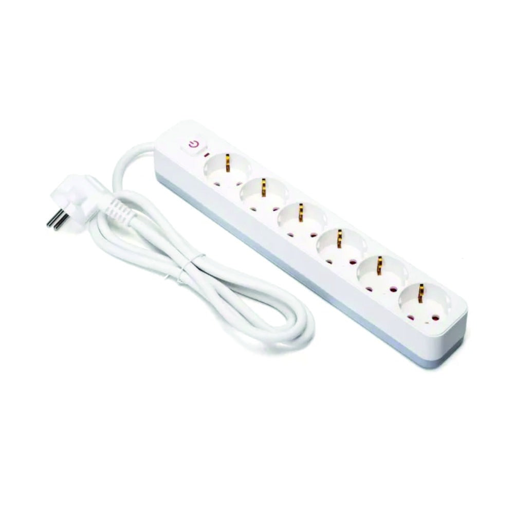 Tomada Elétrica C/ 6 Saídas C/ Interruptor 1.5M 3G1.5 - Tauu.pt