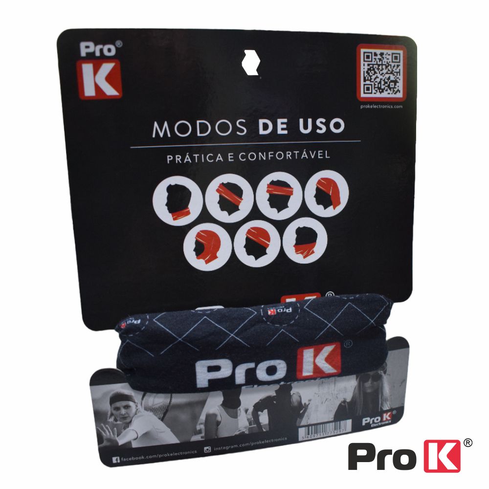 Bandana Multifunções Preta Prok - Tauu.pt