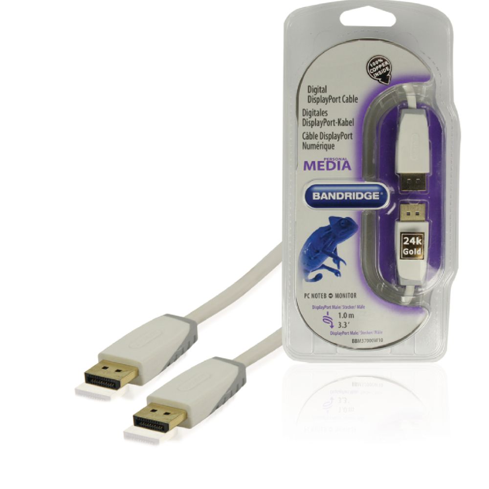 Cabo Displayport Macho / Macho Preto 1M - Tauu,pt