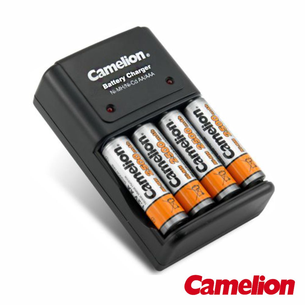 Carregador Universal Aa/Aaa C/ 4 Pilhas Aa 2500Mah Camelion - Tauu,pt