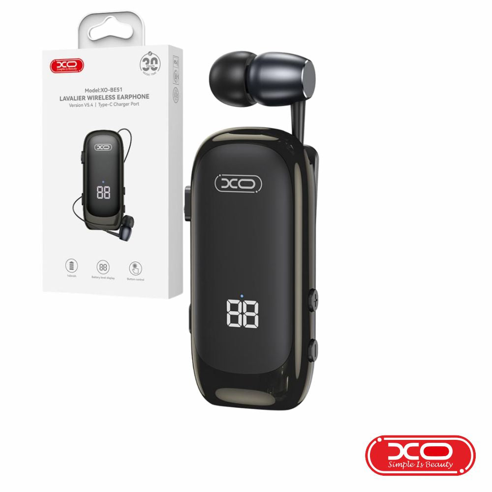 Auricular Bluetooth 5,4 Alta Capacidade C/ Display Preto Xo - Tauu,pt