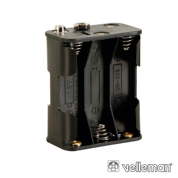 Suporte P/ 6 Pilhas Aa C/ Terminais Clip Velleman - Tauu.pt