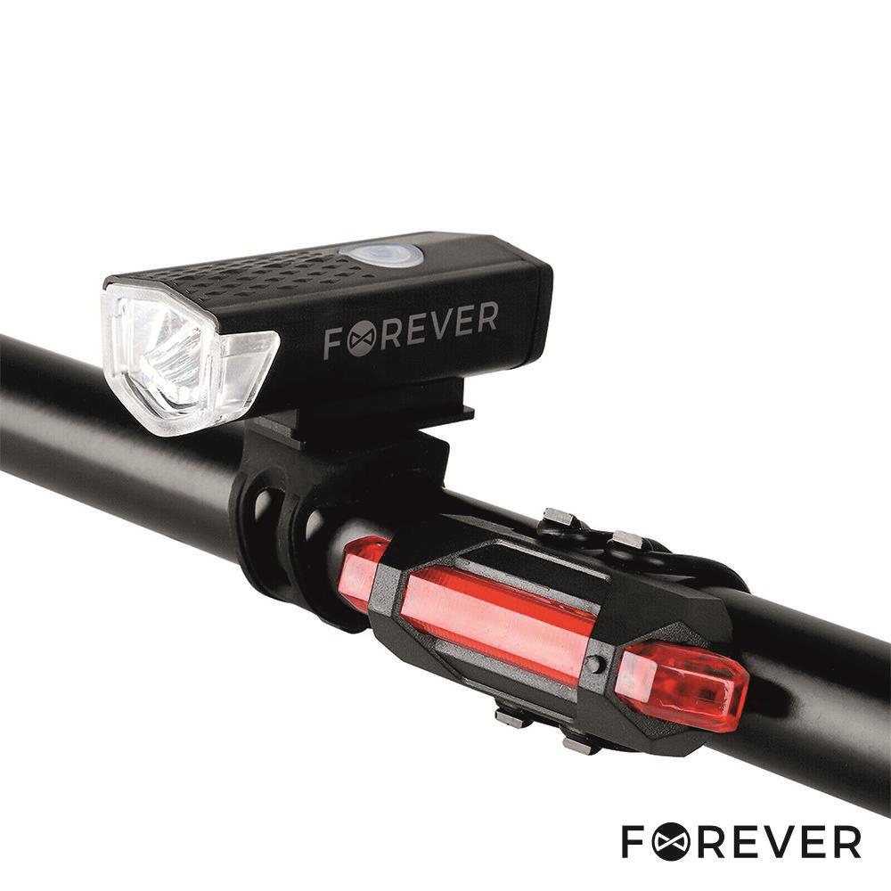 Conjunto Luz Led Dianteira/Traseira P/ Bicicleta Forever - Tauu.pt