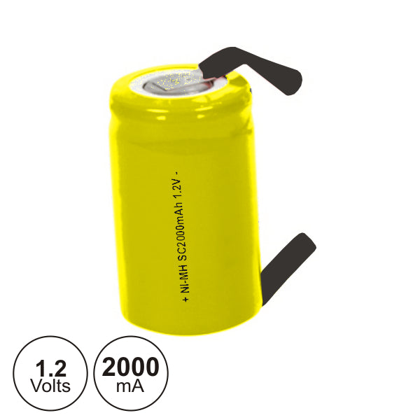 Bateria Ni-Cd Sc 1.2V 2000Ma C/ Patilhas - Tauu.pt