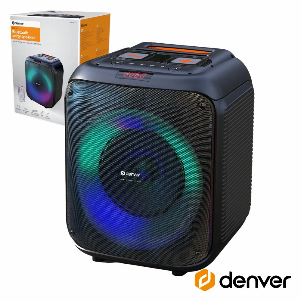 Coluna Amplificada 6,5" 200W Bluetooth Bat/Usb/Aux/Sd Denver - Tauu,pt