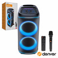 Coluna Amplificada 2X10" 2000W Usb/Bt/Sd/Aux/Tws Rgb Denver - Tauu.pt