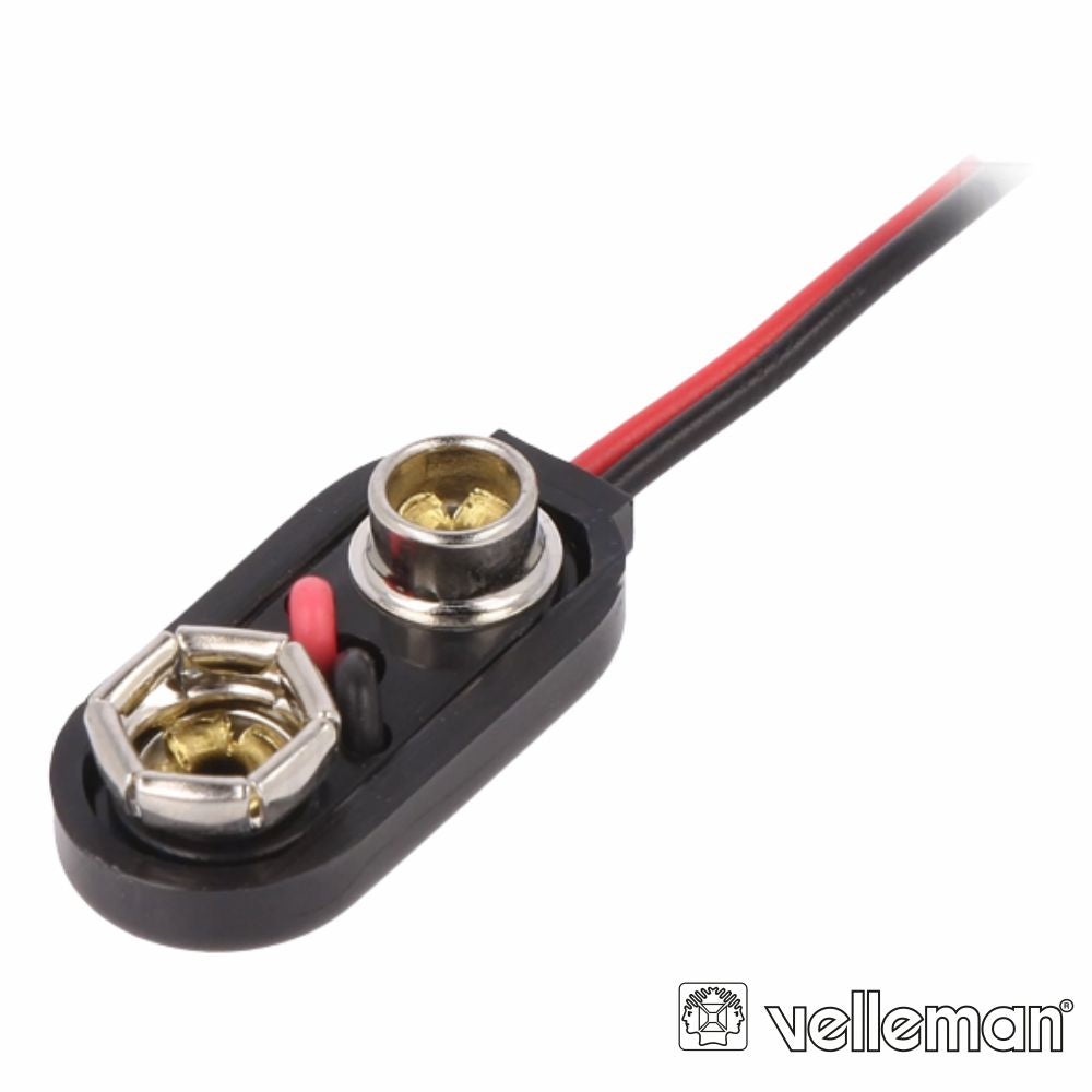 Suporte P/ 1 Pilha De 9V C/ Fios Velleman - Tauu,pt