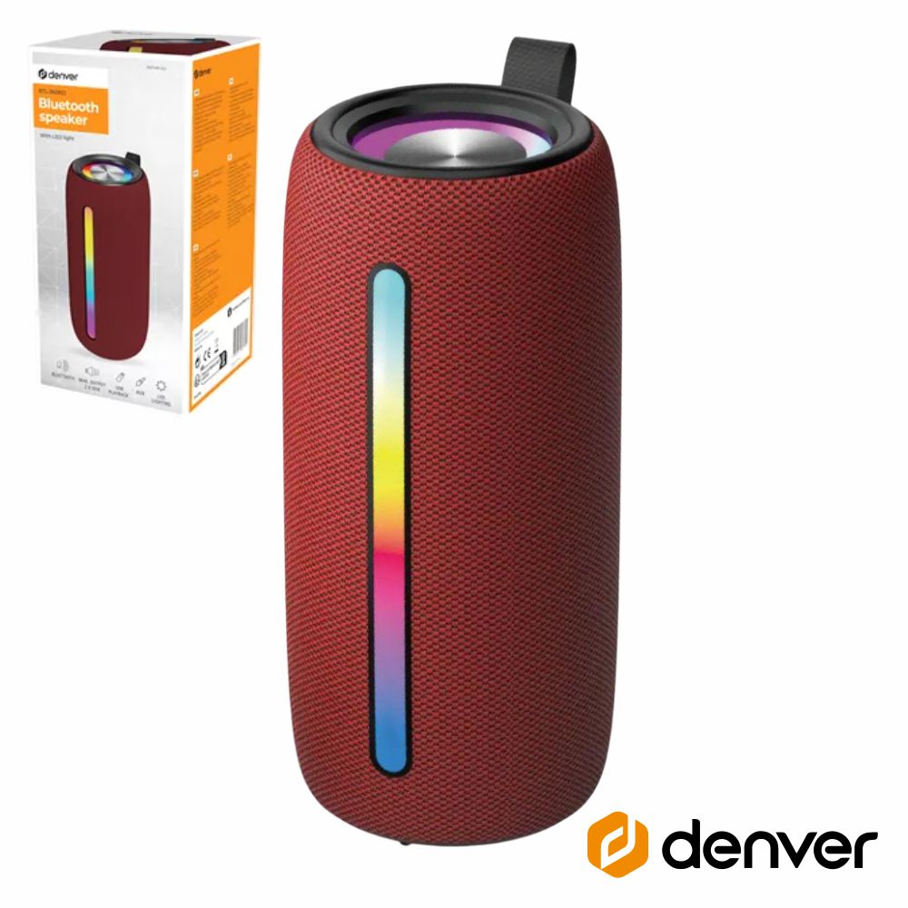 Coluna Bluetooth Portátil Rgb Tws/Bat/Sd/Mp3/Usb Denver - Tauu,pt