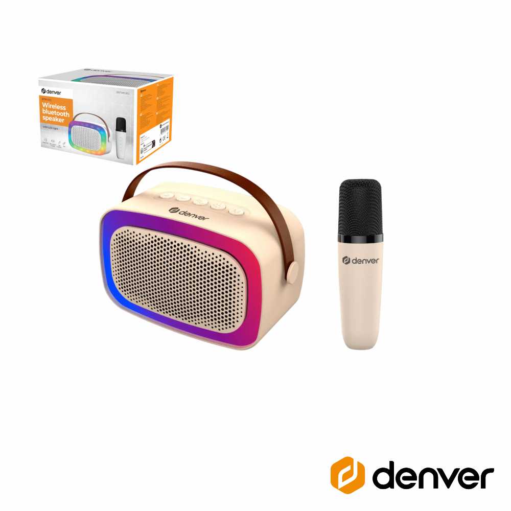 Coluna Bluetooth Portátil C/ Micro 100W Aux/Usb/Sd/Bt Denver - Tauu.pt