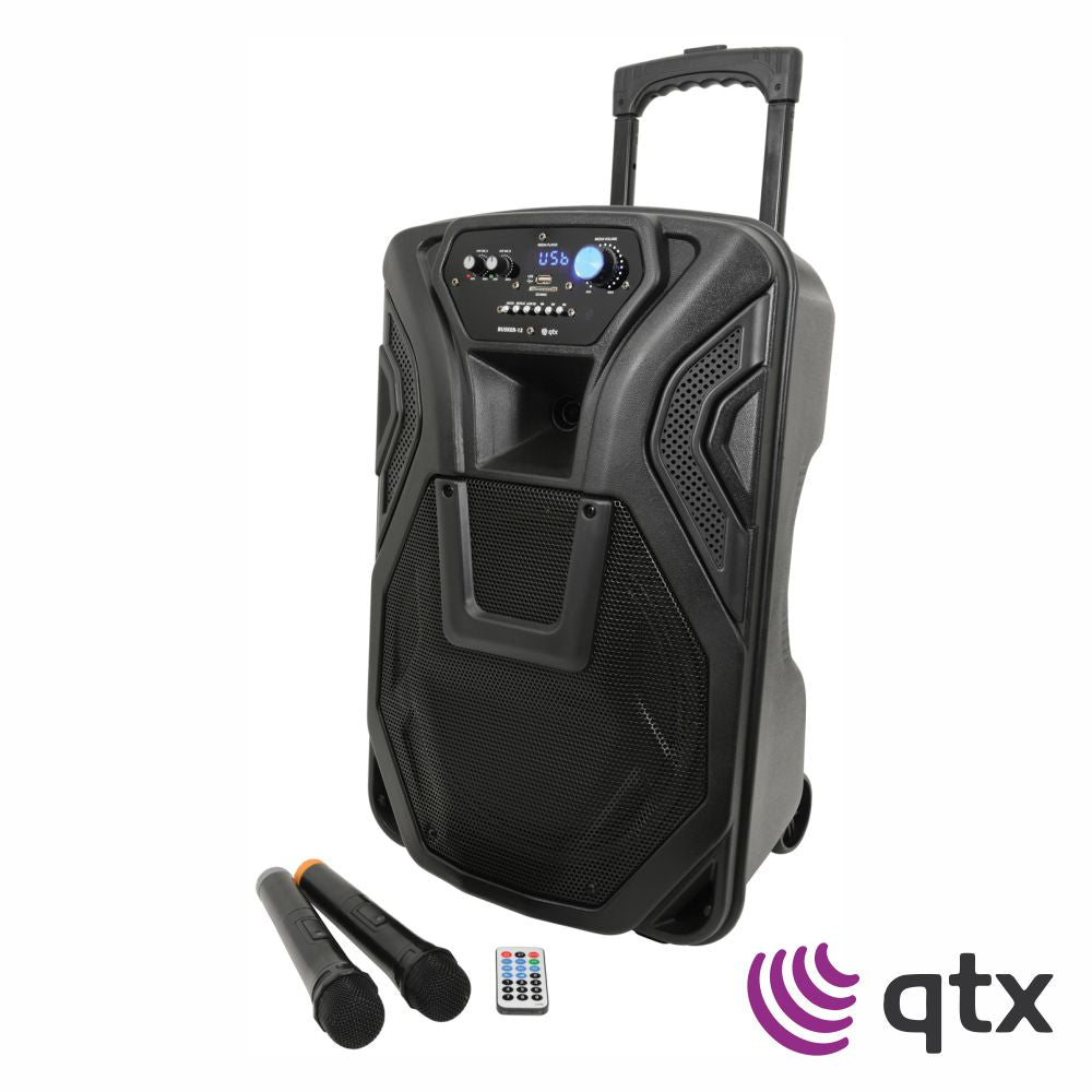 Coluna Amplificada 12" 80W Usb/Bt/Vhf/Mic/Bat Qtx - Tauu.pt