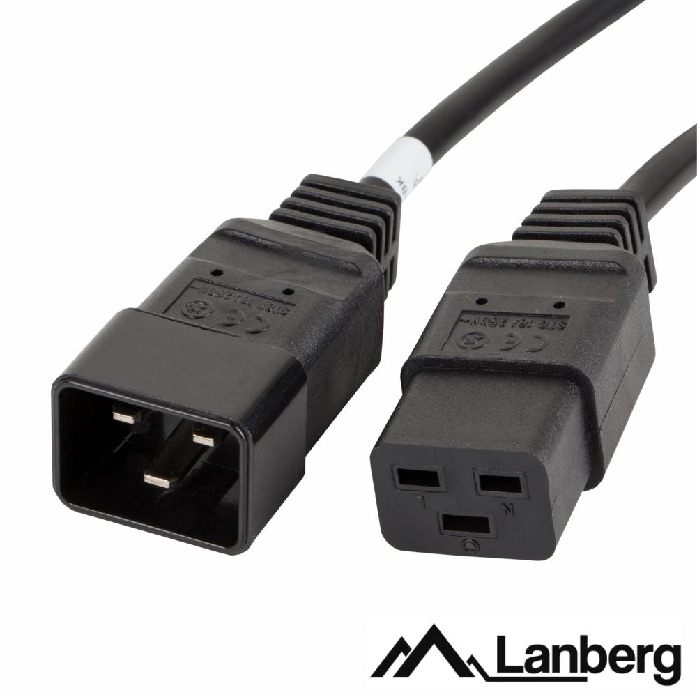 Cabo Alimentação Iec C20 Macho / C19 Fêmea 1.8M Lanberg - Tauu.pt